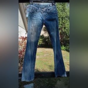Miss Me Embellished Jeans Size 27 Signature Boot Floral Pockets
